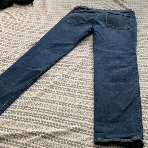 Low-rise, Denim Girlfriend dark blue jeans - Picture 4 of 4